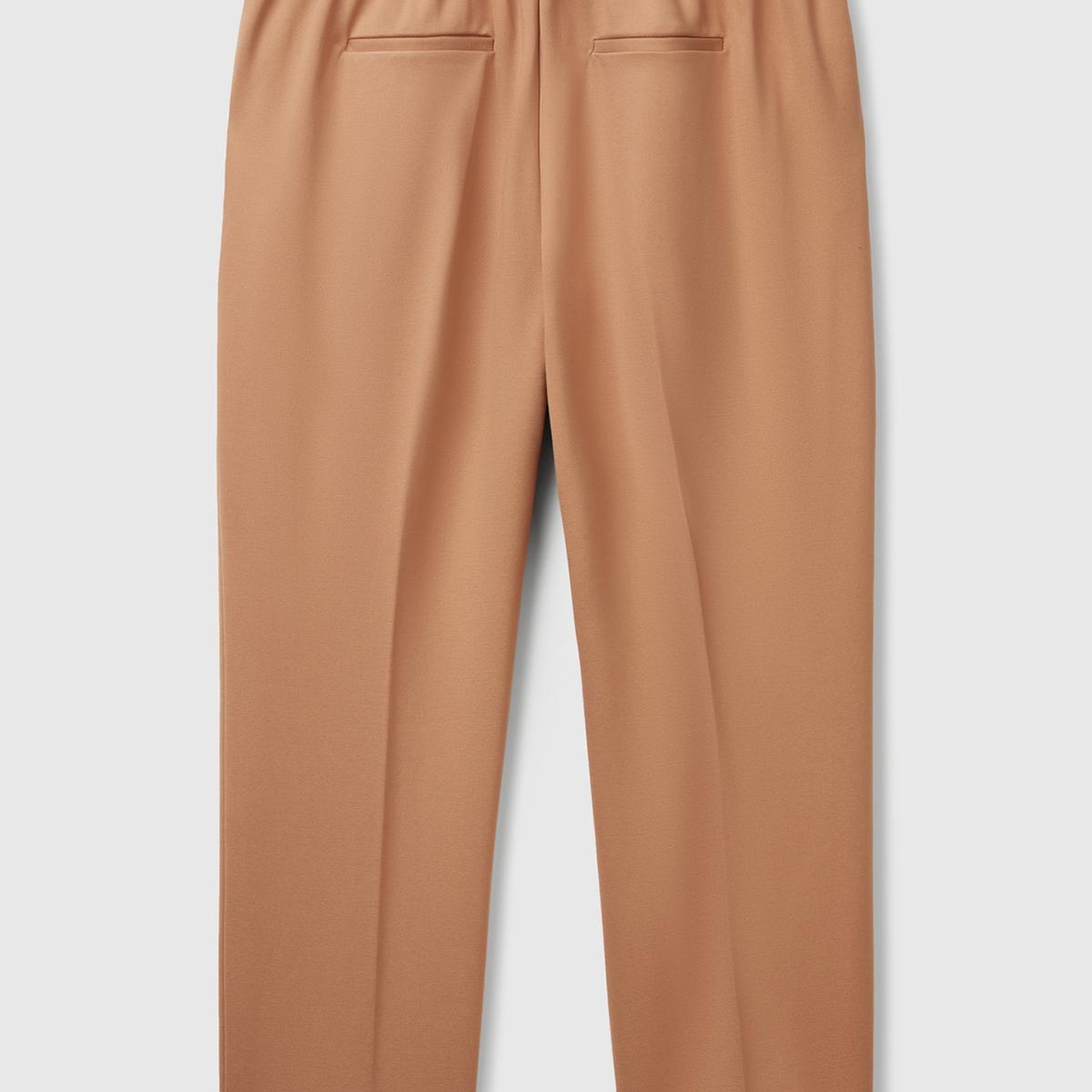 Kadın Bej  Beli Lastikli Pantolon