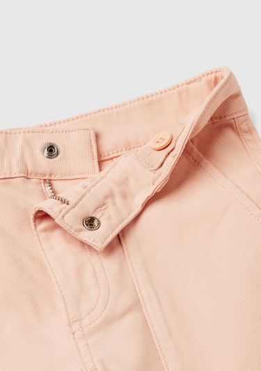  Kız Çocuk Toz Pembe İşlemeli Logo Detaylı Cep Detaylı Pantolon