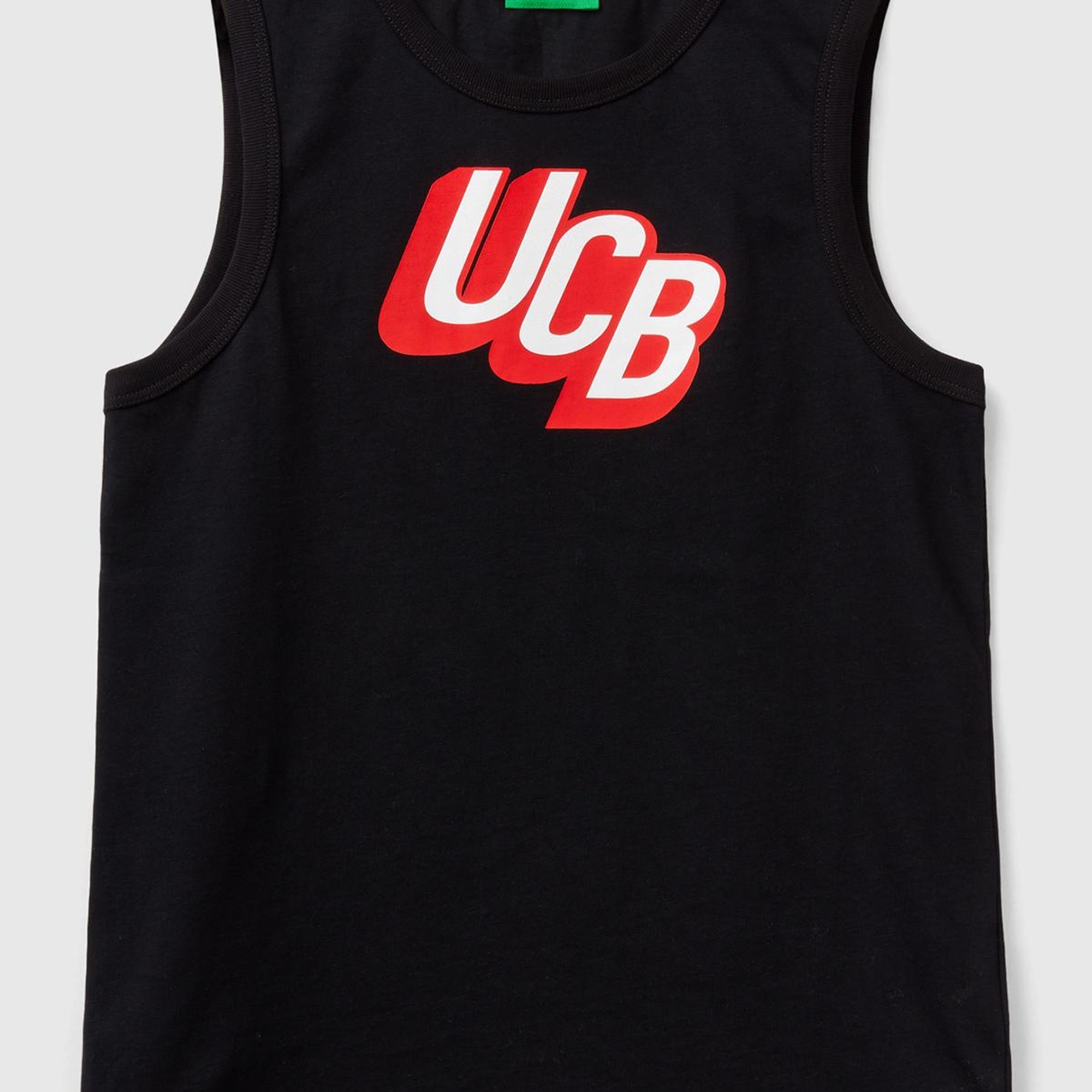 Erkek Çocuk Siyah Logo Baskılı Kolsuz Atlet