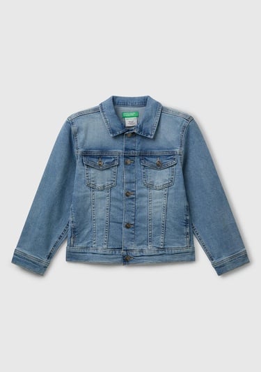  Erkek Çocuk Denim Denim Ceket