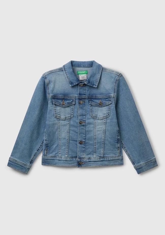  Erkek Çocuk Denim Denim Ceket