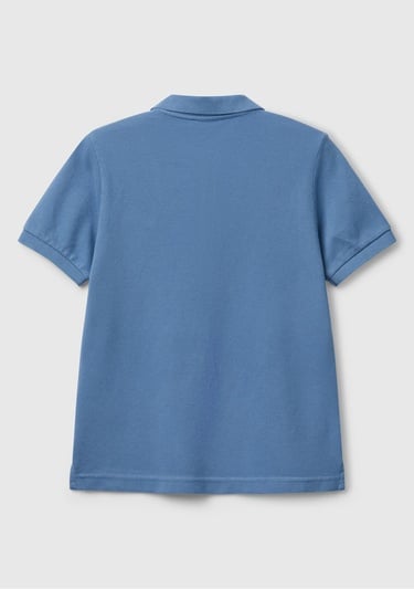  Erkek Çocuk Havacı Mavi Logolu Pike Polo T-Shirt