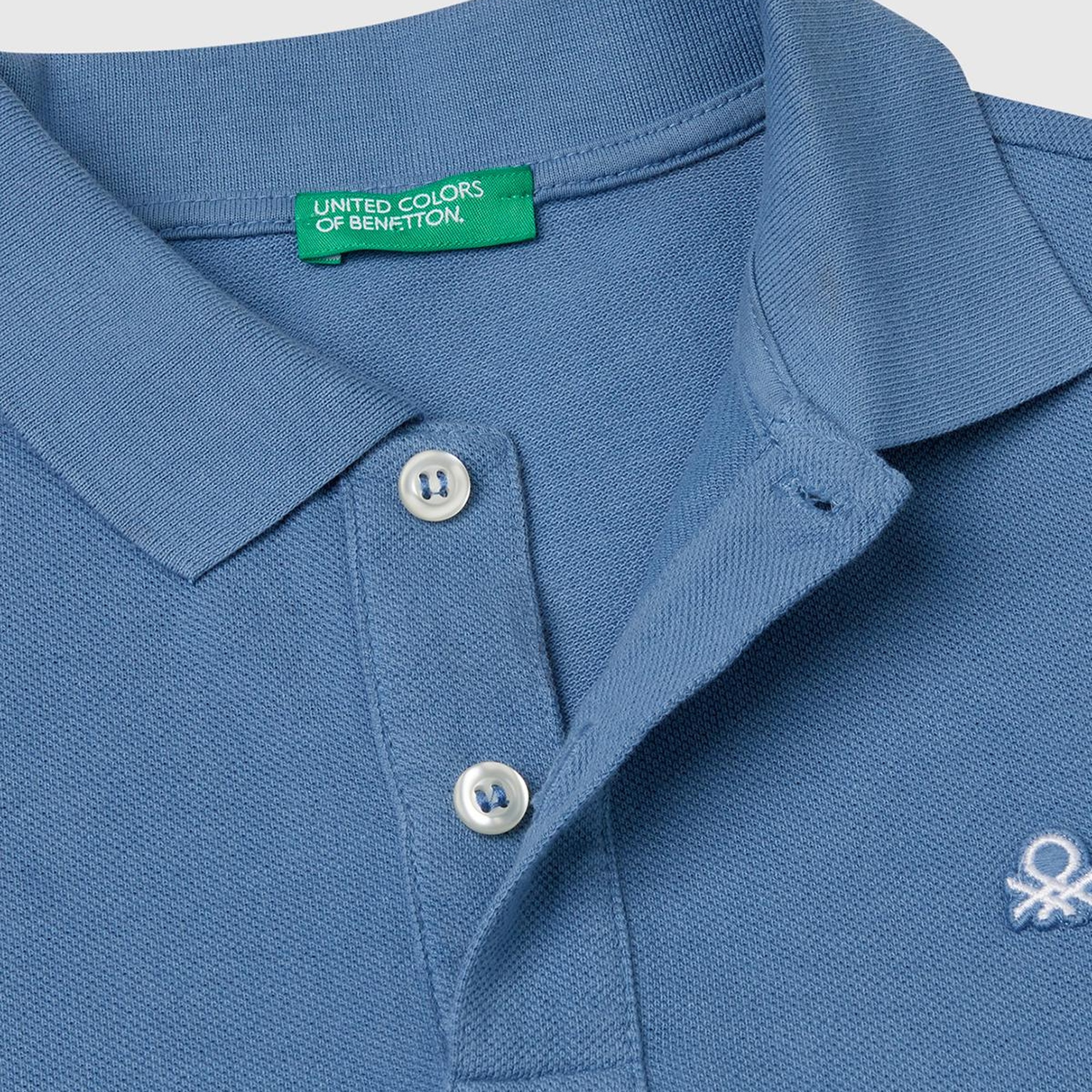 Erkek Çocuk Havacı Mavi Logolu Pike Polo T-Shirt