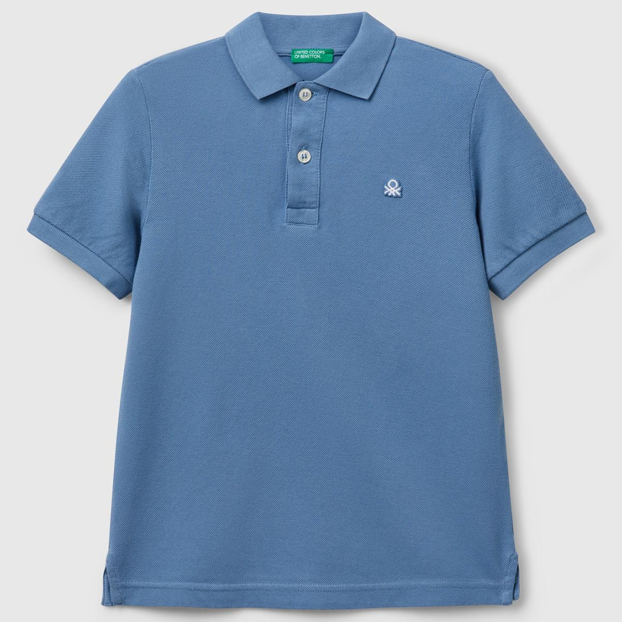 Erkek Çocuk Havacı Mavi Logolu Pike Polo T-Shirt