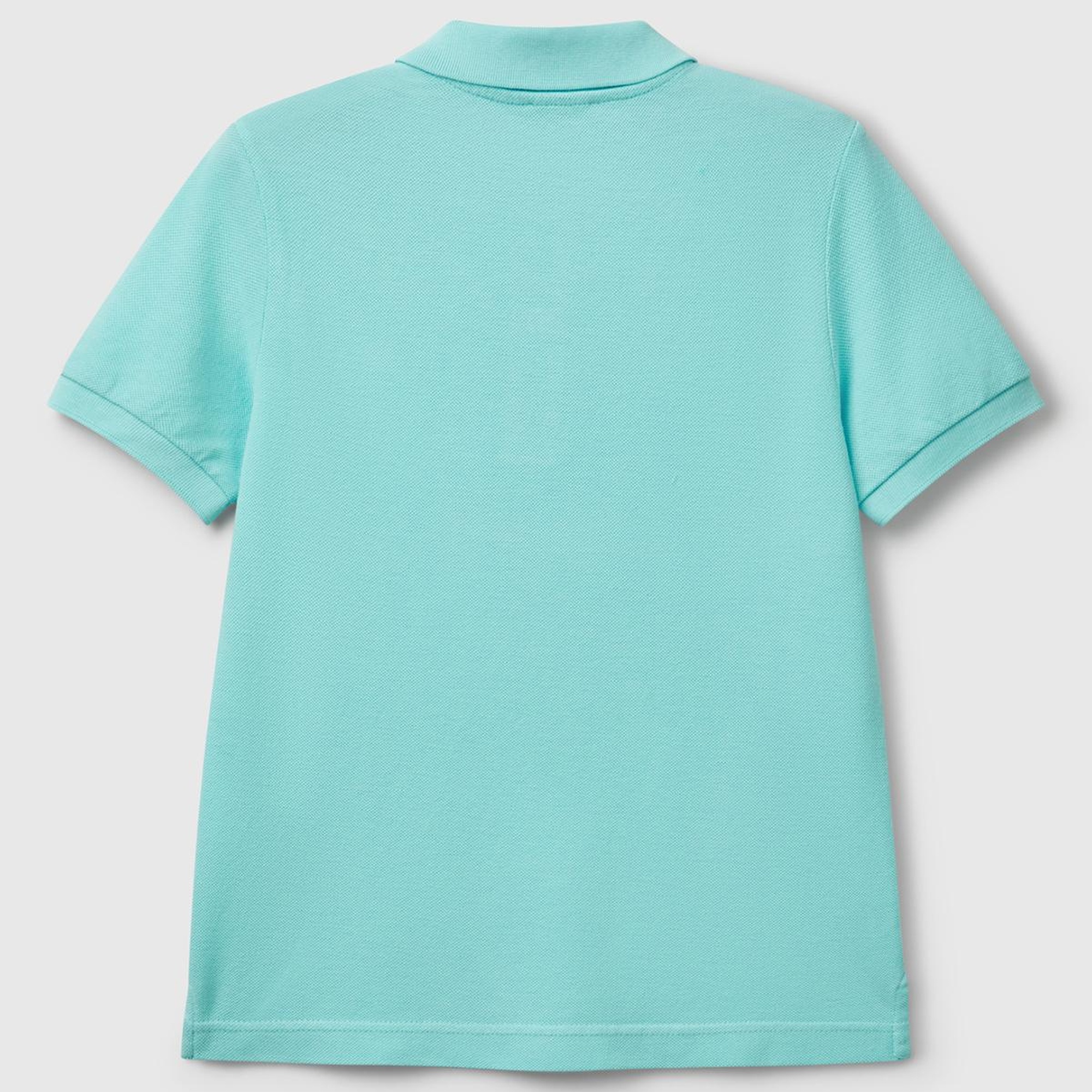 Erkek Çocuk Su Yeşili Logolu Pike Polo T-Shirt