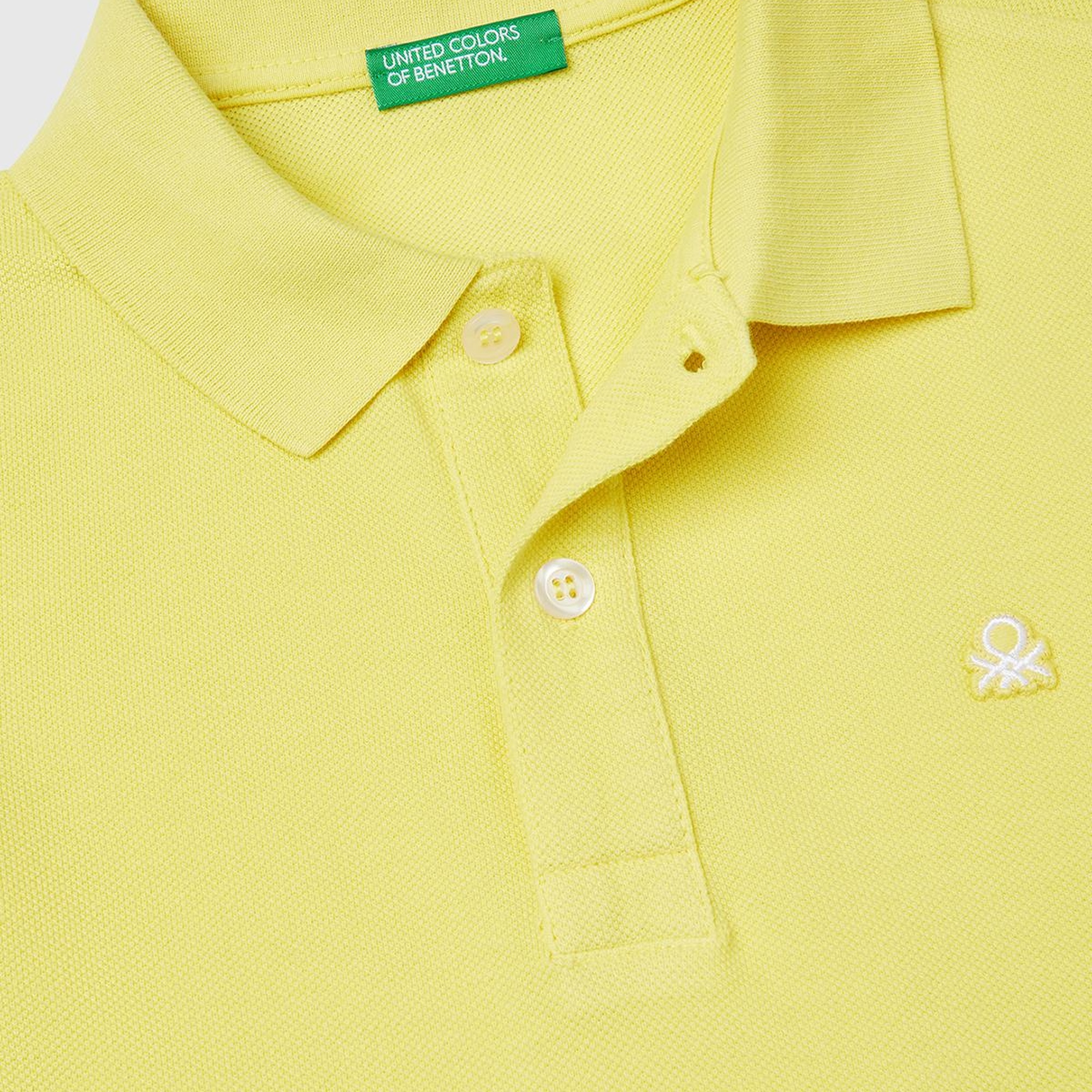 Erkek Çocuk Sarı Logolu Pike Polo T-Shirt