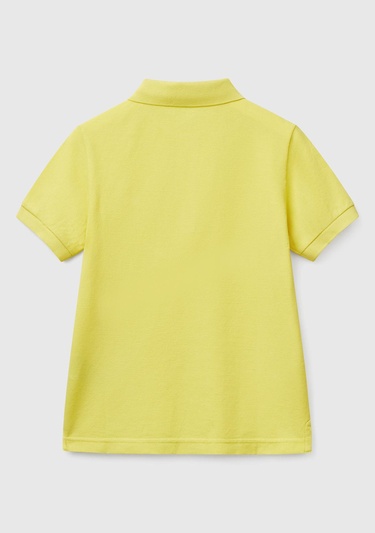  Erkek Çocuk Sarı Logolu Pike Polo T-Shirt
