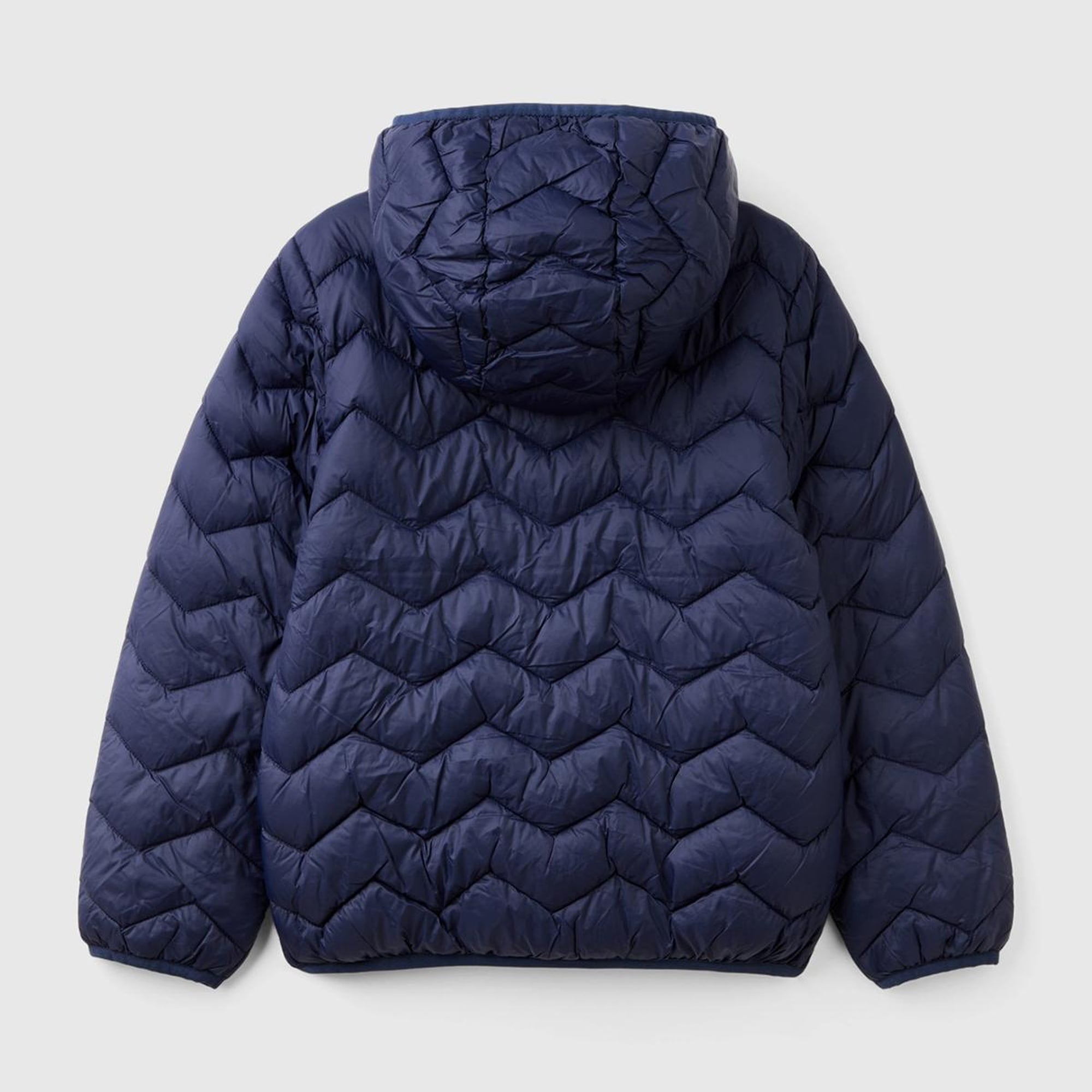 Erkek Çocuk Lacivert Logo İşlemeli Mevsimlik İnce Pufa Mont