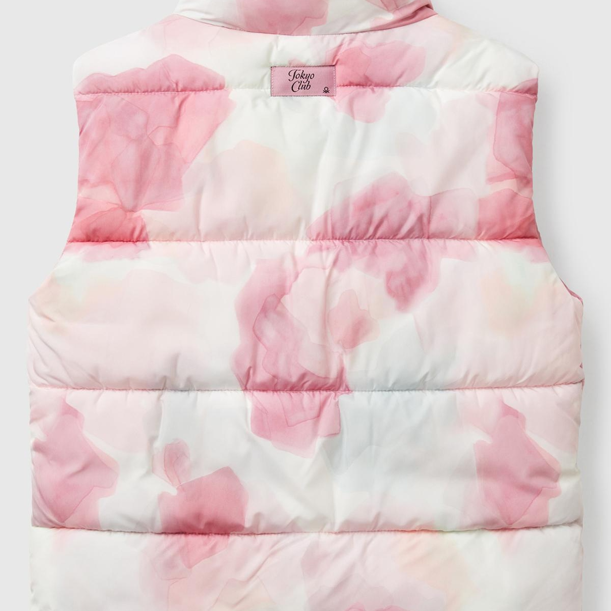 Kız Çocuk Pembe Mix Tamamı Desenli Logo Etiketli  Yelek