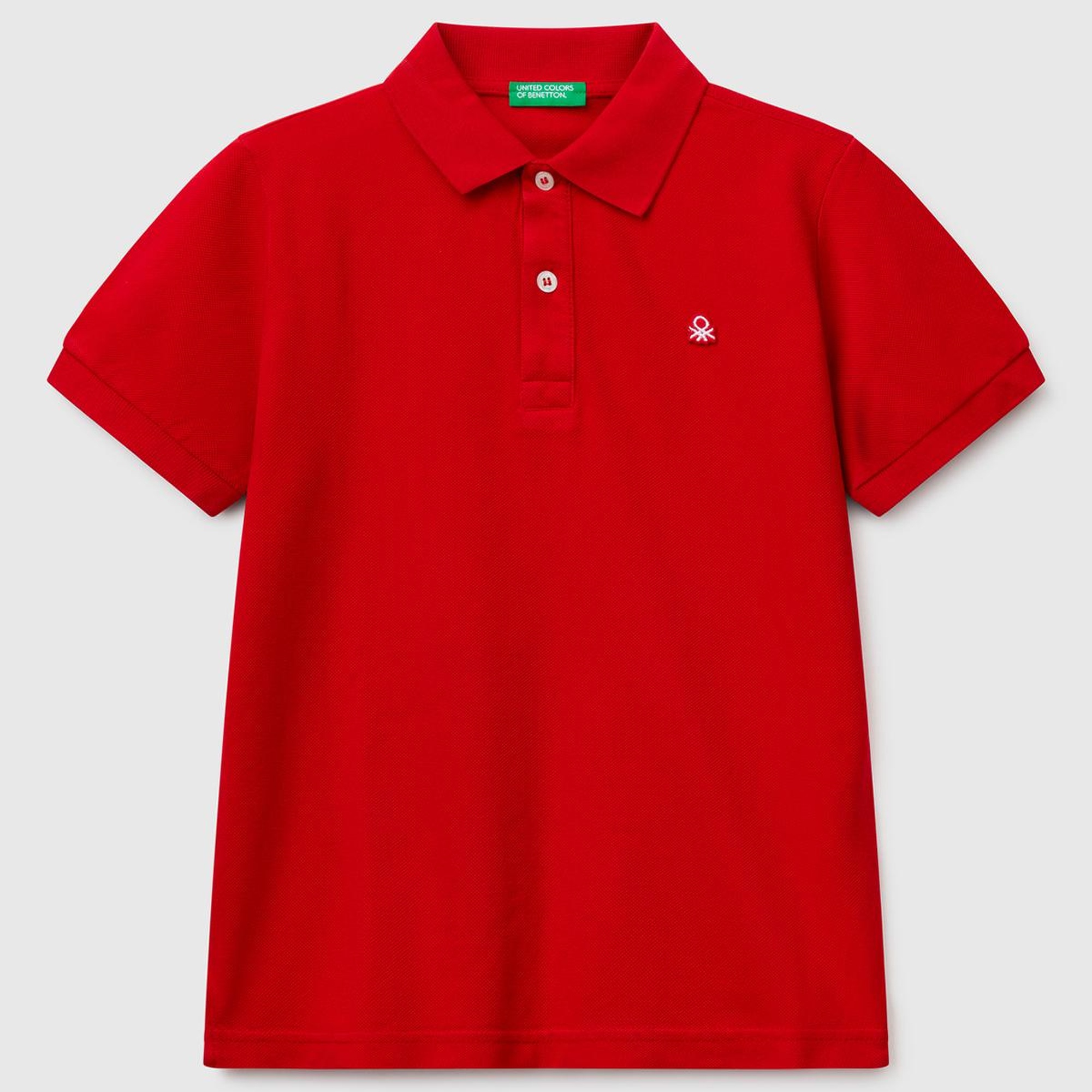 Erkek Çocuk Kırmızı Logolu Pike Polo T-Shirt
