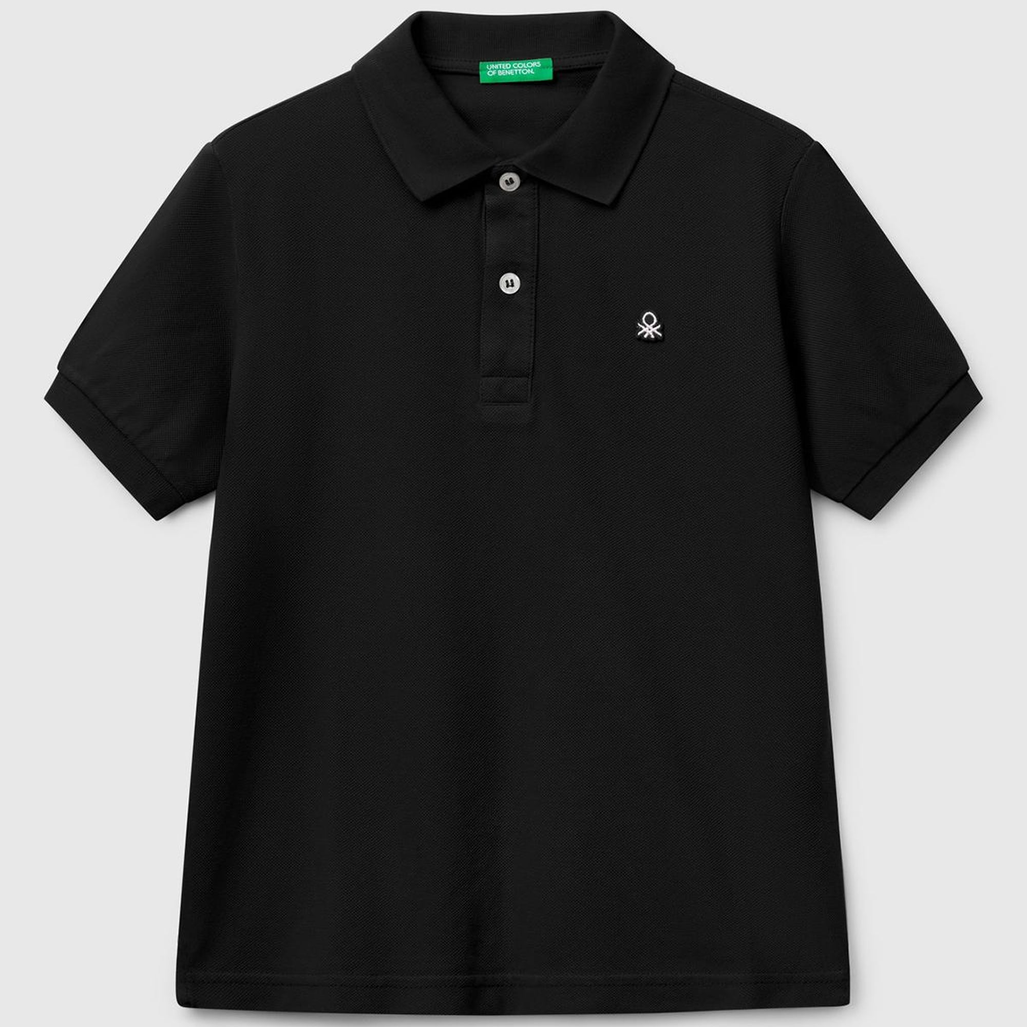 Erkek Çocuk Siyah Logolu Pike Polo T-Shirt
