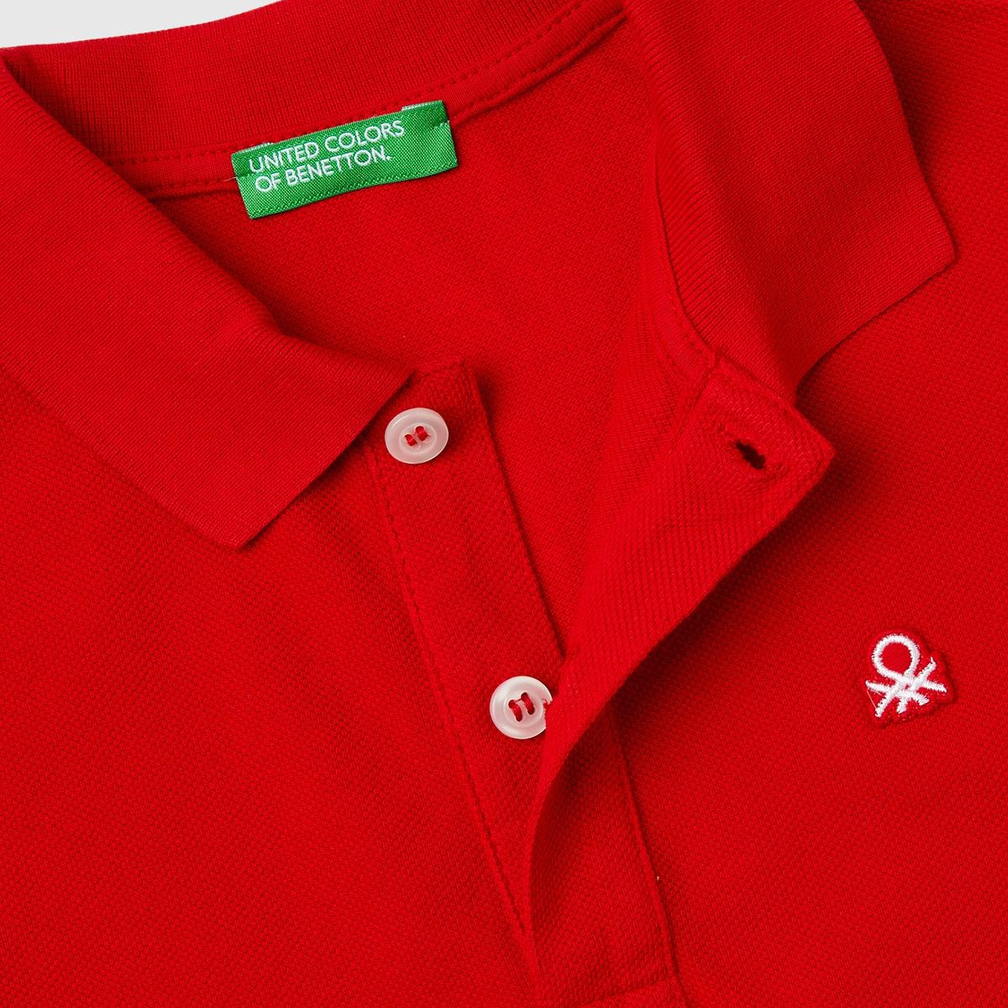 Erkek Çocuk Kırmızı Logolu Pike Polo T-Shirt