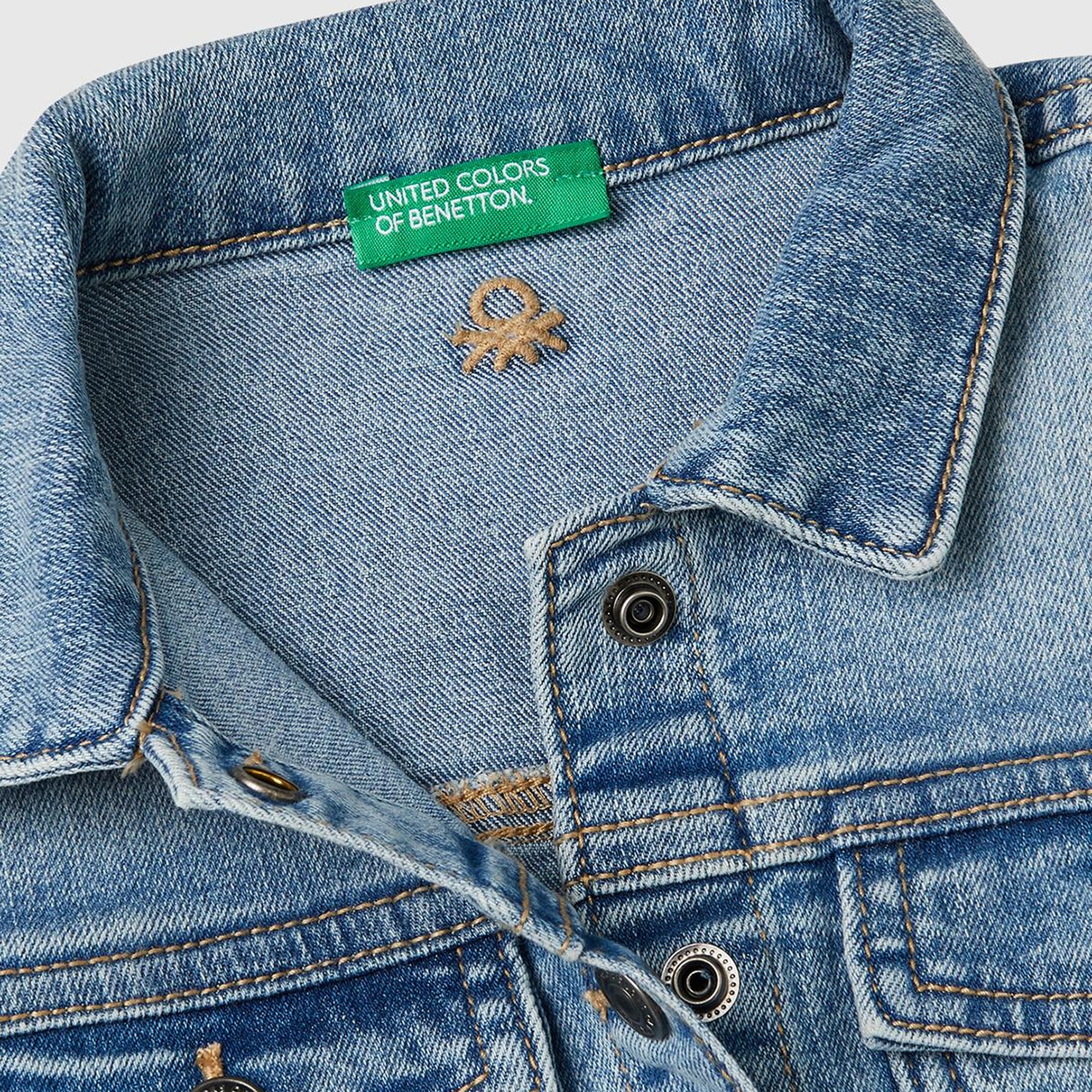 Kız Çocuk Açık Denim Denim Ceket