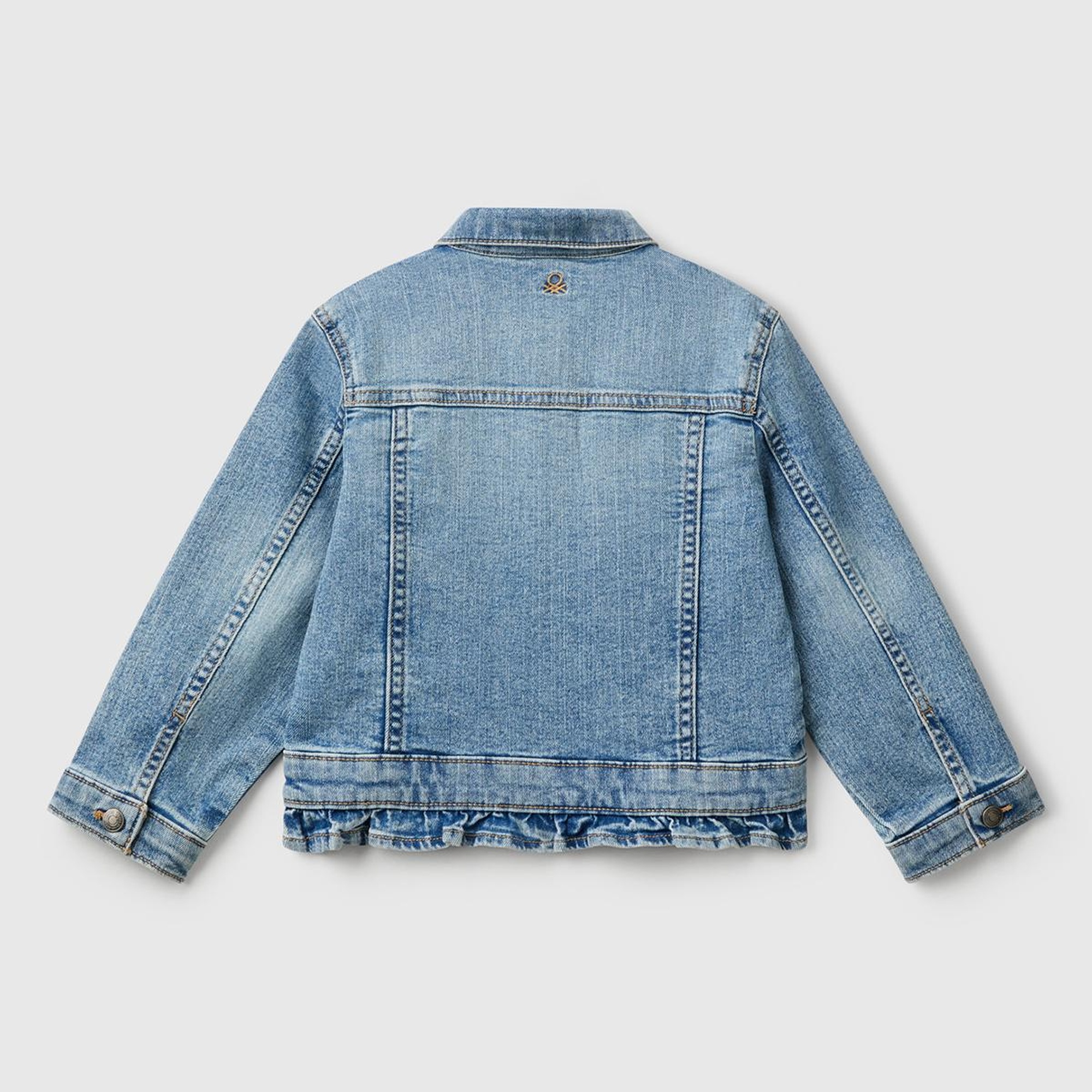 Kız Çocuk Açık Denim Denim Ceket