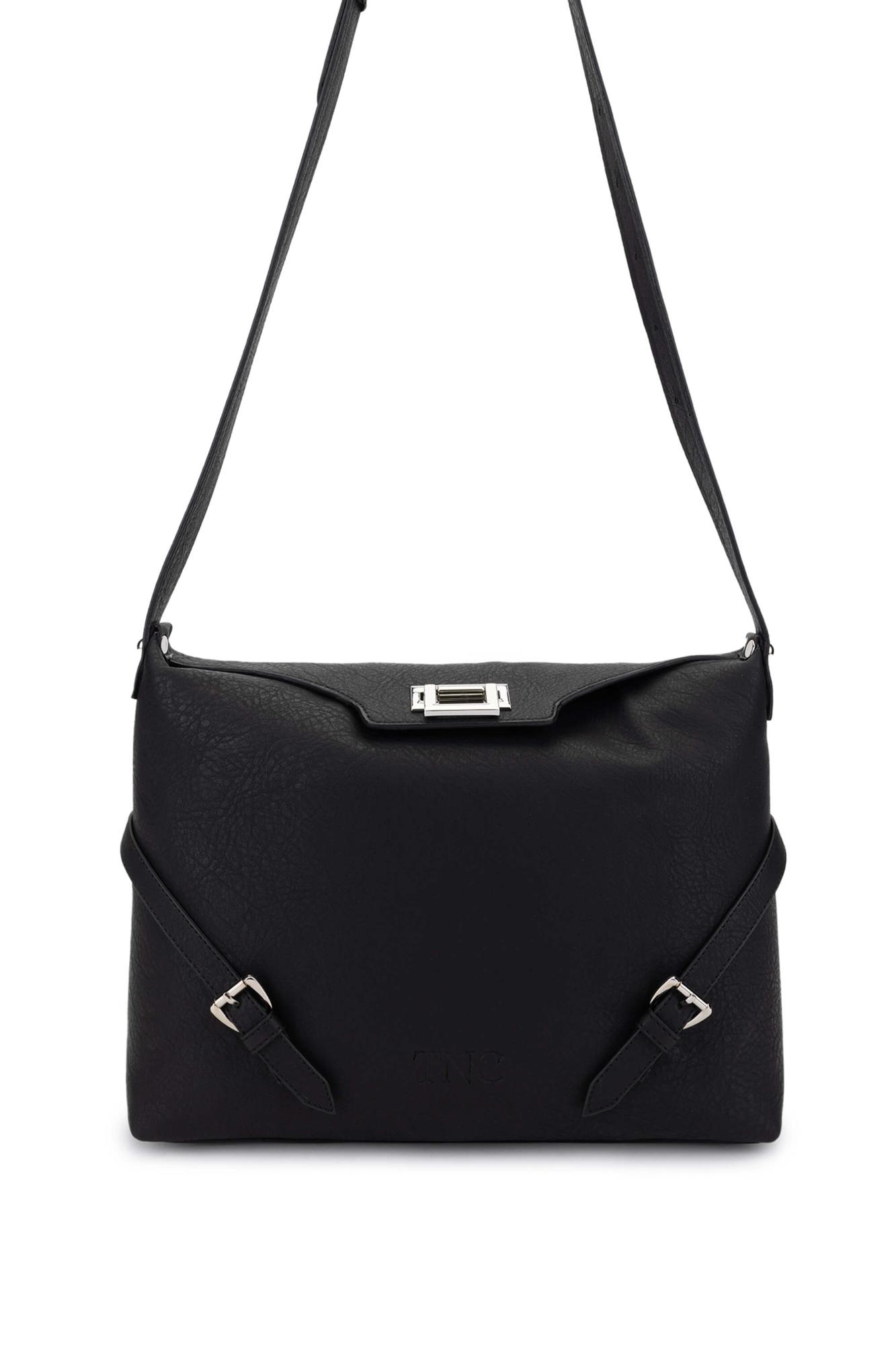  Tamer Tanca Kadın Vegan Siyah Omuz Çanta