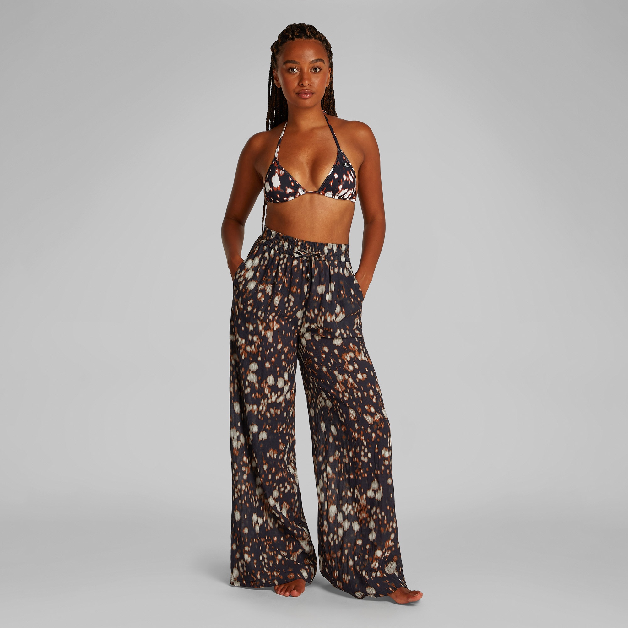 Calvin Klein Üçgen Kadın Siyah Bikini Üstü