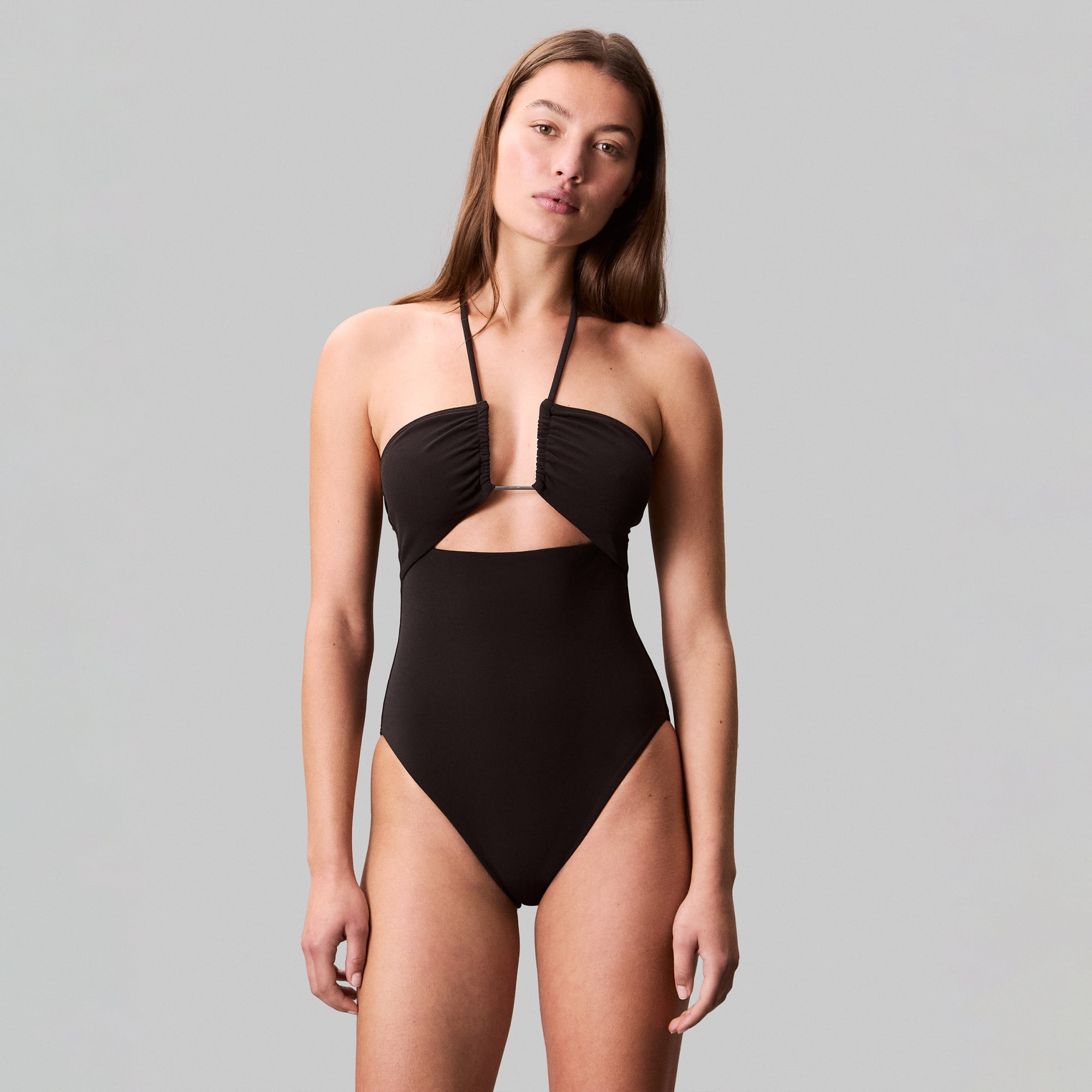 Calvin Klein Plunge Kadın Siyah Mayo