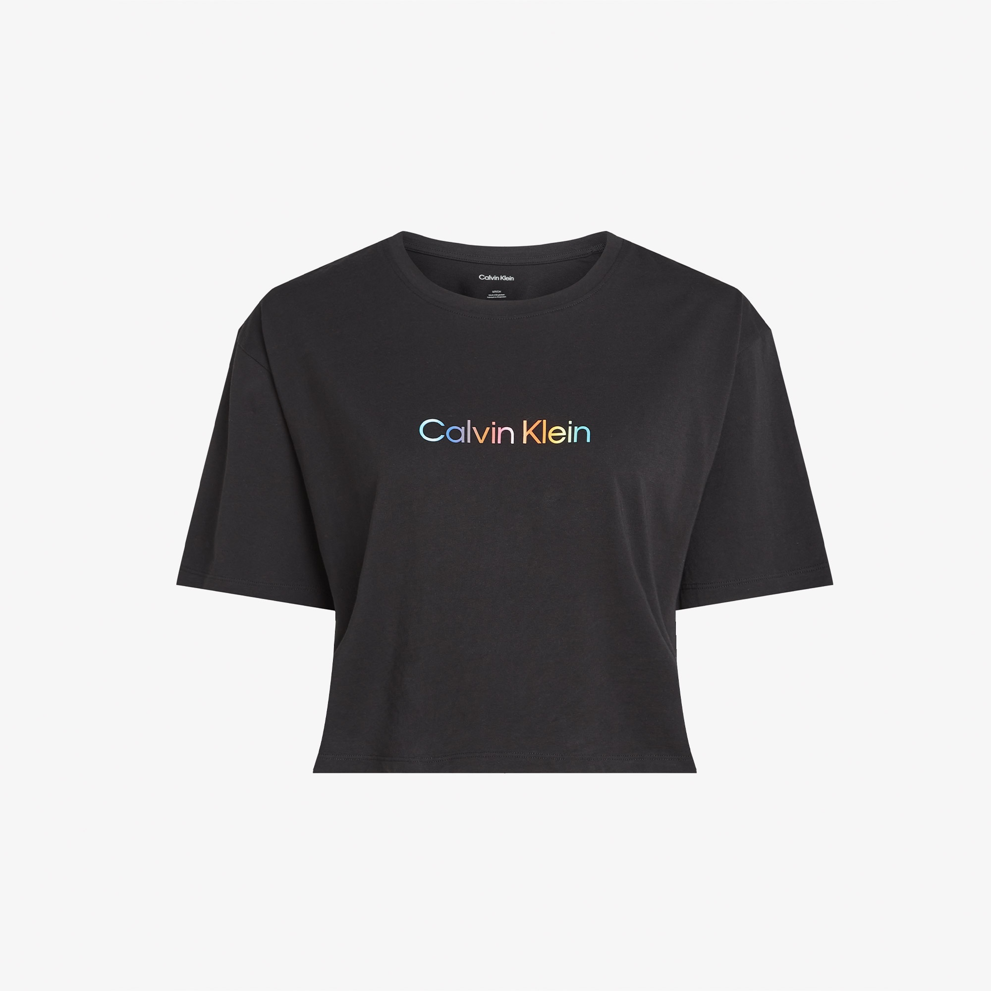 Calvin Klein Cotton Boxy Pride Kadın Siyah T-Shirt