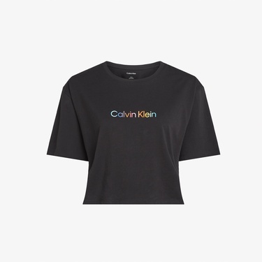  Calvin Klein Cotton Boxy Pride Kadın Siyah T-Shirt