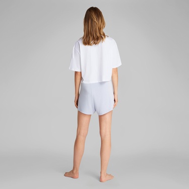  Calvin Klein Cotton Boxy Crop Pride Kadın Beyaz T-Shirt