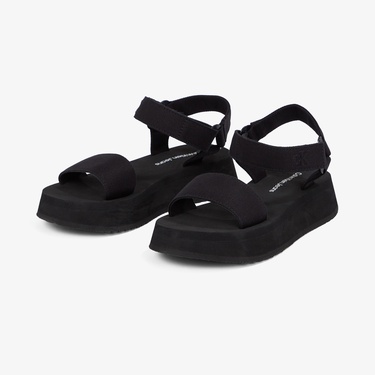  Calvin Klein Velcro Webbing Kadın Siyah Sandalet