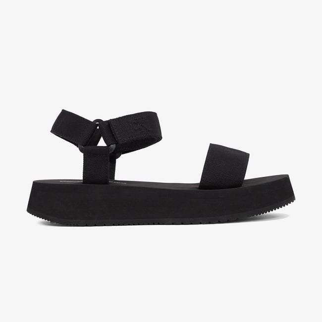  Calvin Klein Velcro Webbing Kadın Siyah Sandalet
