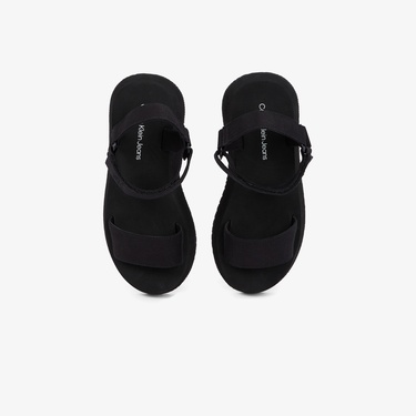  Calvin Klein Velcro Webbing Kadın Siyah Sandalet