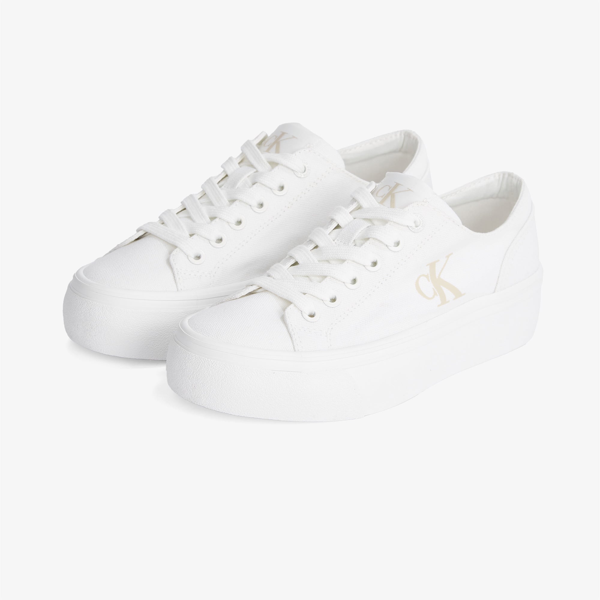 Calvin Klein Vulcanic Flatform Low Kadın Beyaz Sneaker