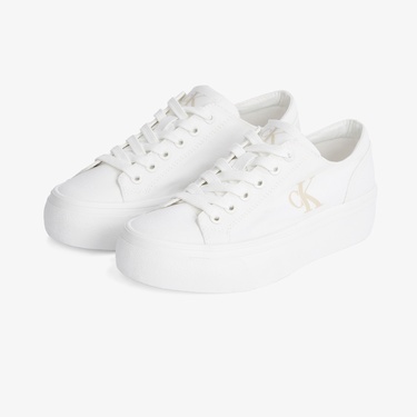  Calvin Klein Vulcanic Flatform Low Kadın Beyaz Sneaker
