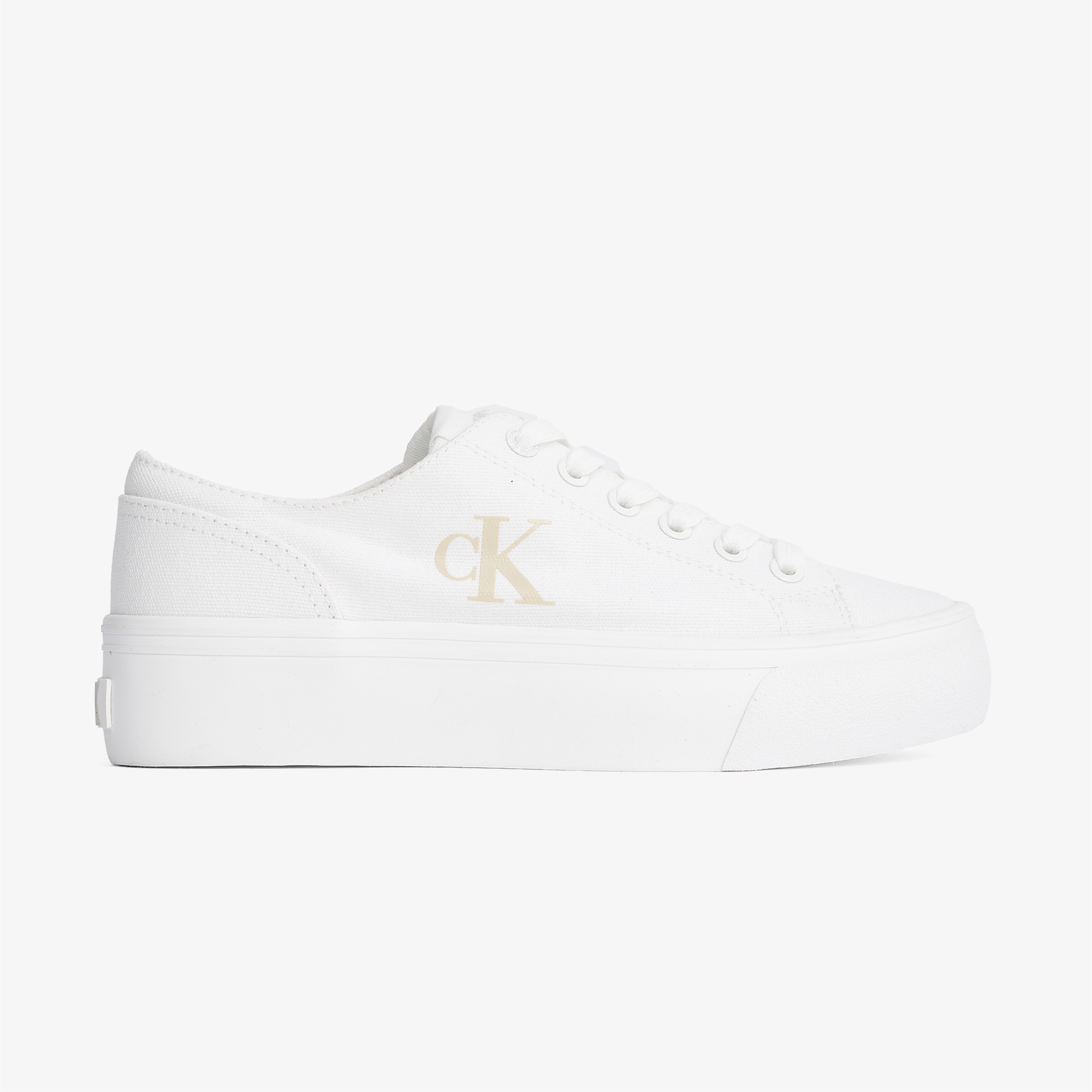 Calvin Klein Vulcanic Flatform Low Kadın Beyaz Sneaker