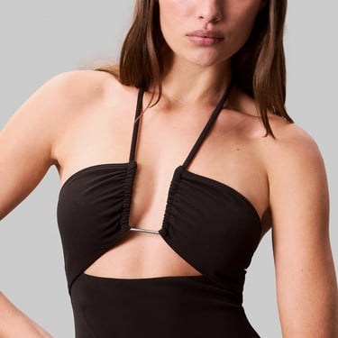  Calvin Klein Plunge Kadın Siyah Mayo