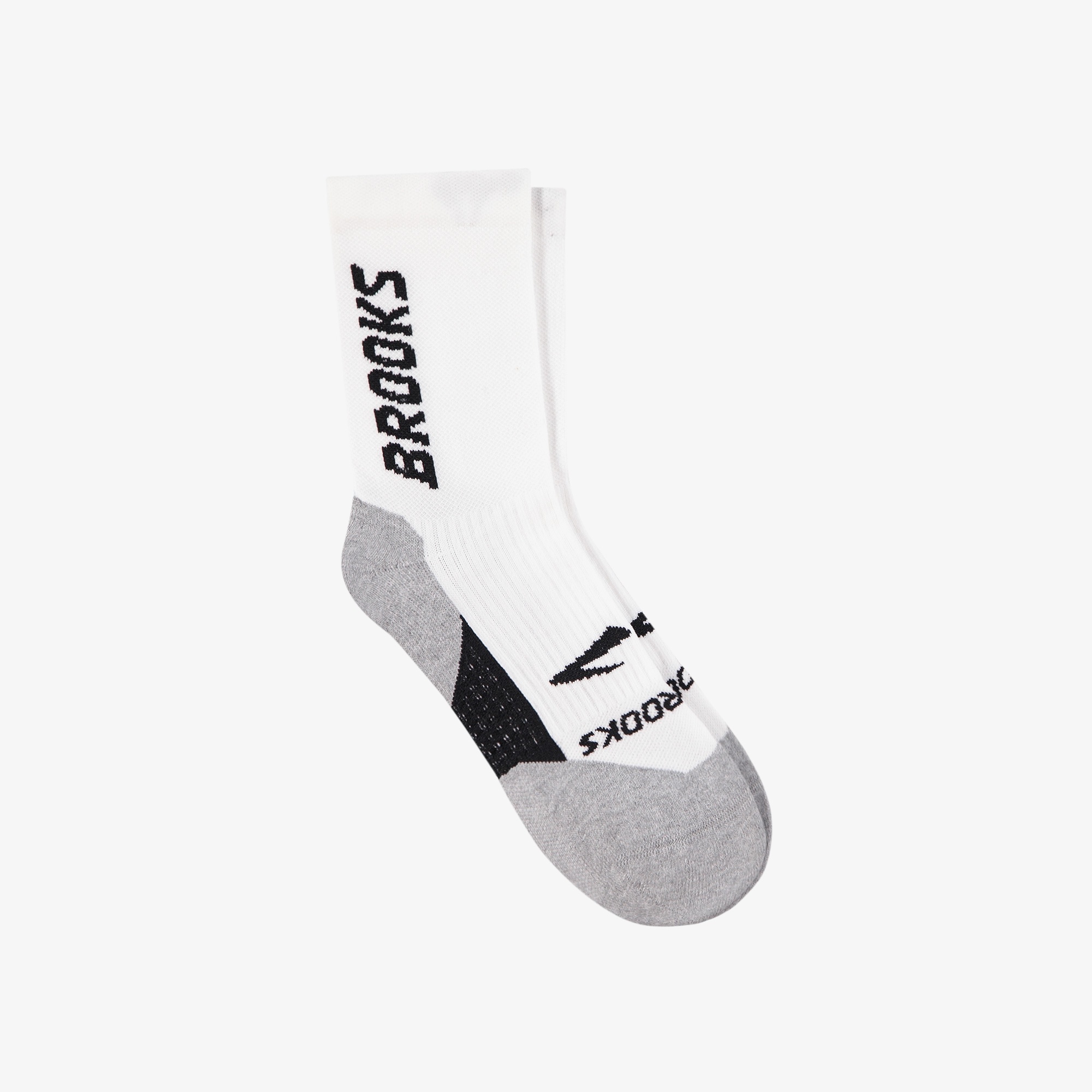 Brooks Ghost Crew Unisex Beyaz Koşu Çorabı