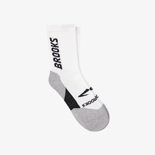  Brooks Ghost Crew Unisex Beyaz Koşu Çorabı