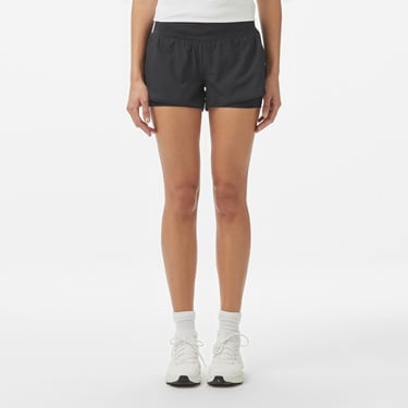  Under Armour Launch Pro 2in1 Kadın Siyah Antrenman Şortu