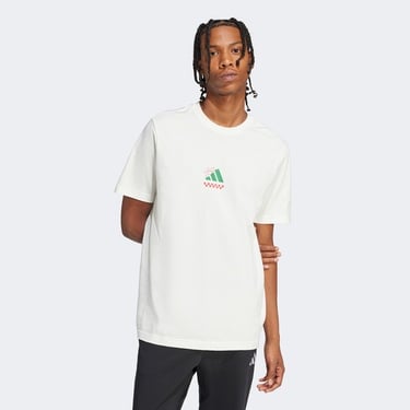  adidas Lounge Pizza Graphic Erkek Beyaz T-Shirt