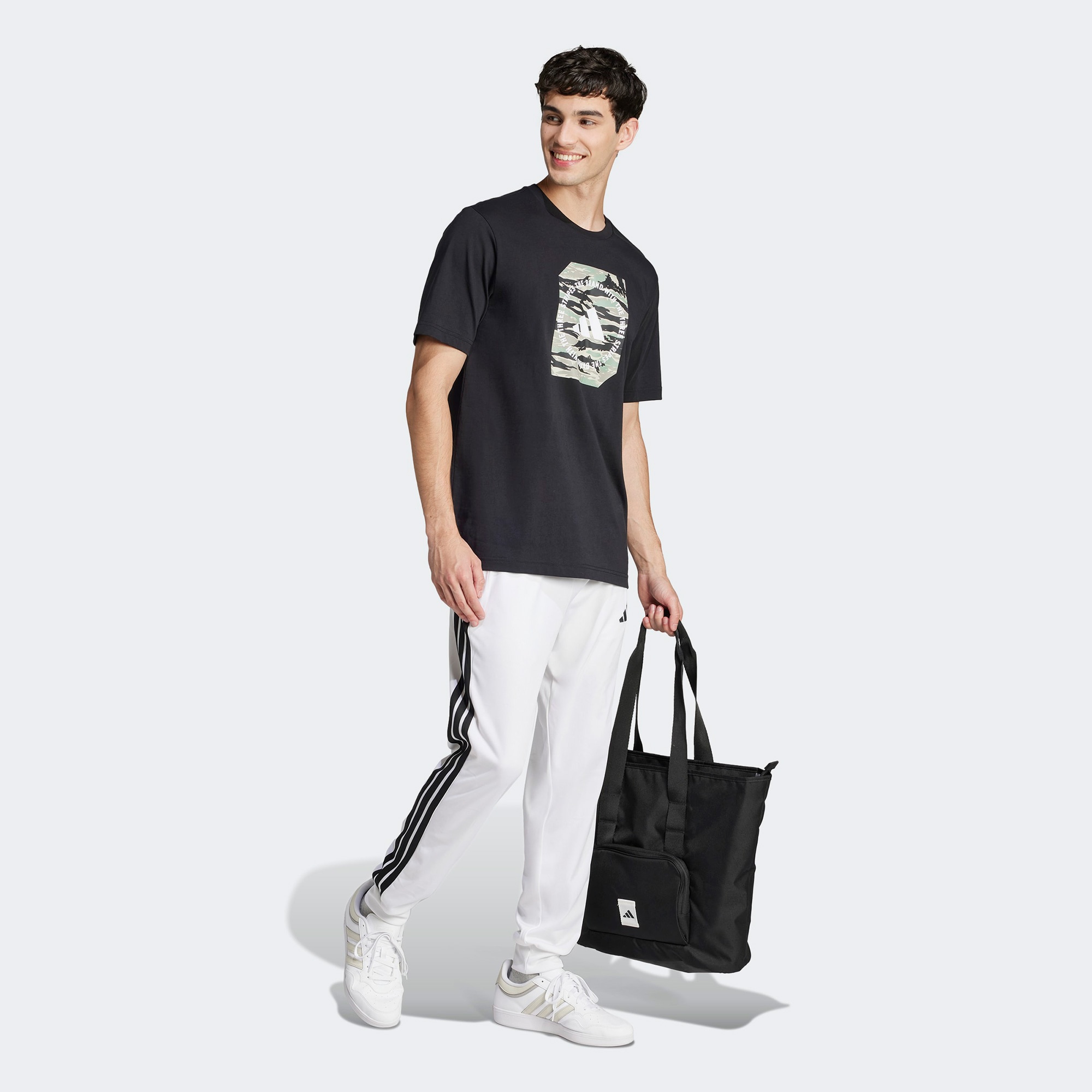 adidas Camo Shape Graphic Erkek Siyah T-Shirt