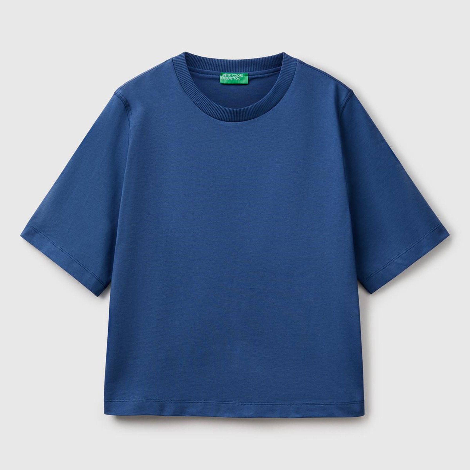 Kadın Denim %100 Koton Boxy Fit T-Shirt