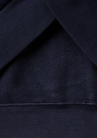  Erkek Lacivert %100 Pamuk Dar Kesim Fermuarlı Kapüşonlu Sweatshirt