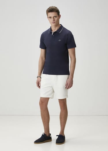  Beymen Club Erkek Slim Fit Lacivert Polo Yaka T-shirt