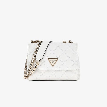 Guess Spark Mini Kadın Beyaz El Çantası