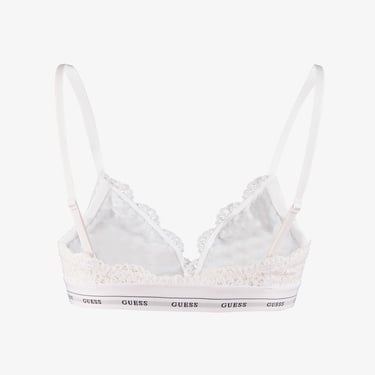  Guess Jane Triangle  Flowery Lace Band Solid Kadın Beyaz Sütyen
