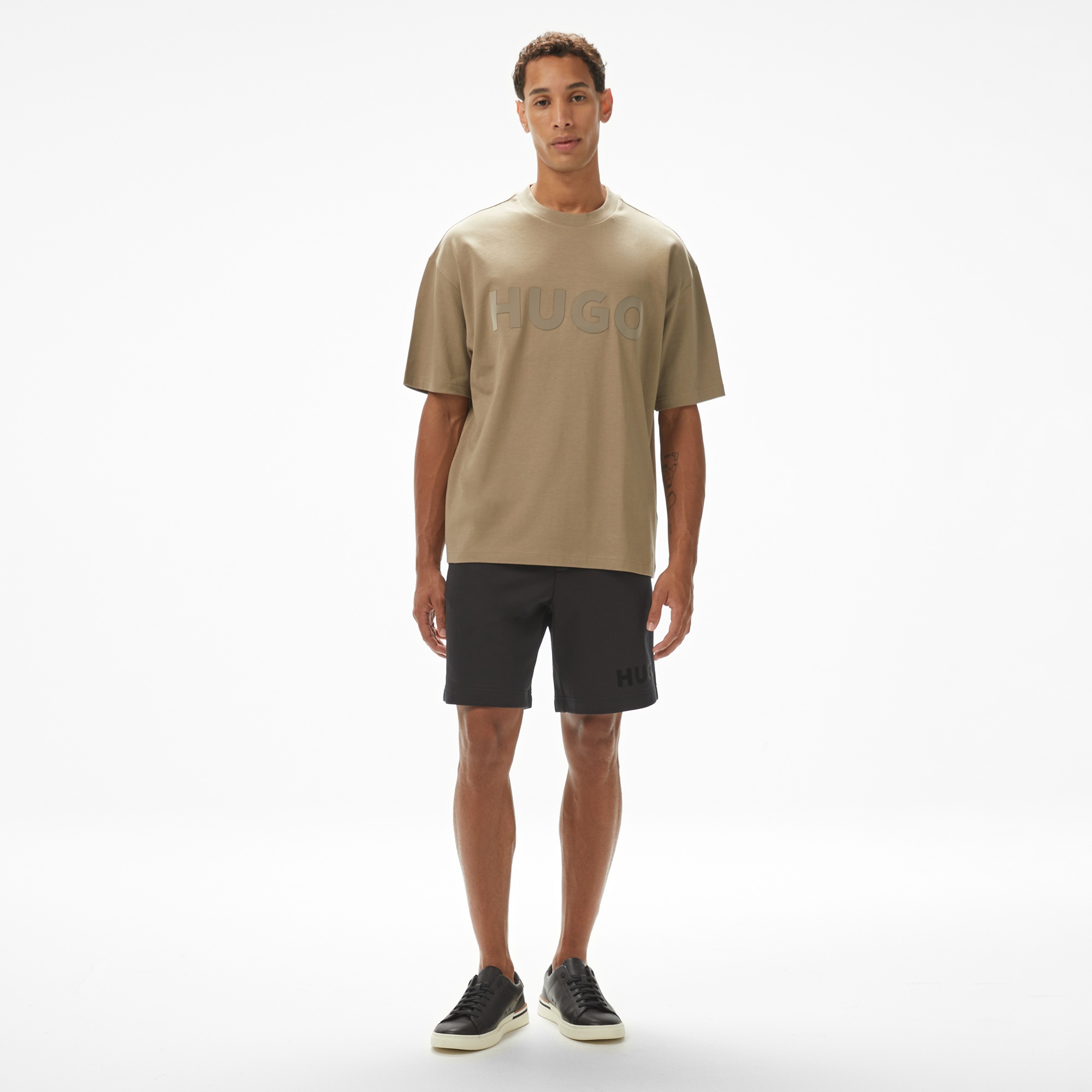 Hugo Dinkee Erkek Kahverengi T-Shirt