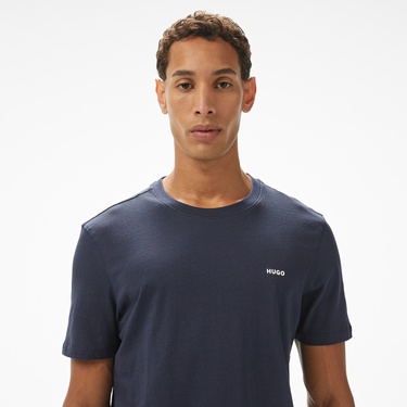  Hugo Dero 222 Erkek Mavi T-Shirt