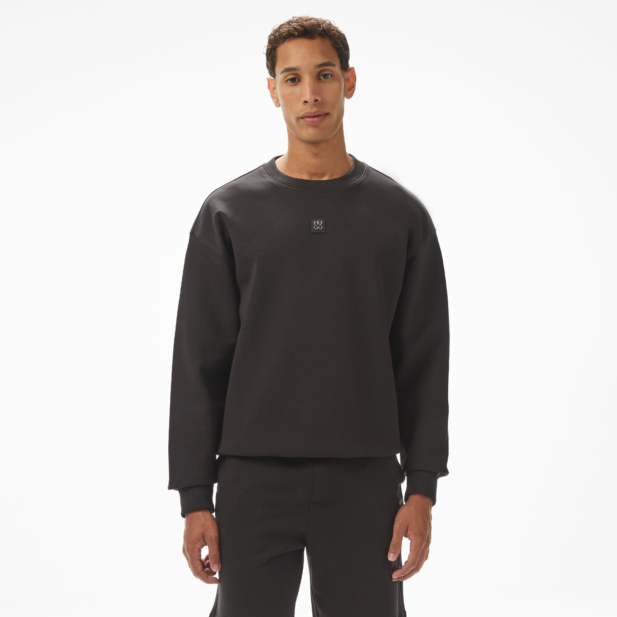 Hugo Dettil Erkek Siyah Sweatshirt