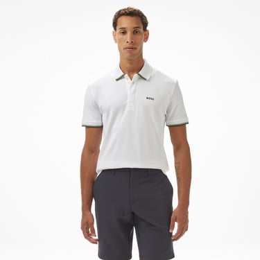 Boss Paddy Lux Heritage Erkek Beyaz Polo