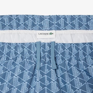  Lacoste Erkek Monogram Mavi Deniz Şortu