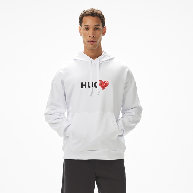  Hugo Dewgili Erkek Beyaz Sweatshirt