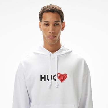  Hugo Dewgili Erkek Beyaz Sweatshirt