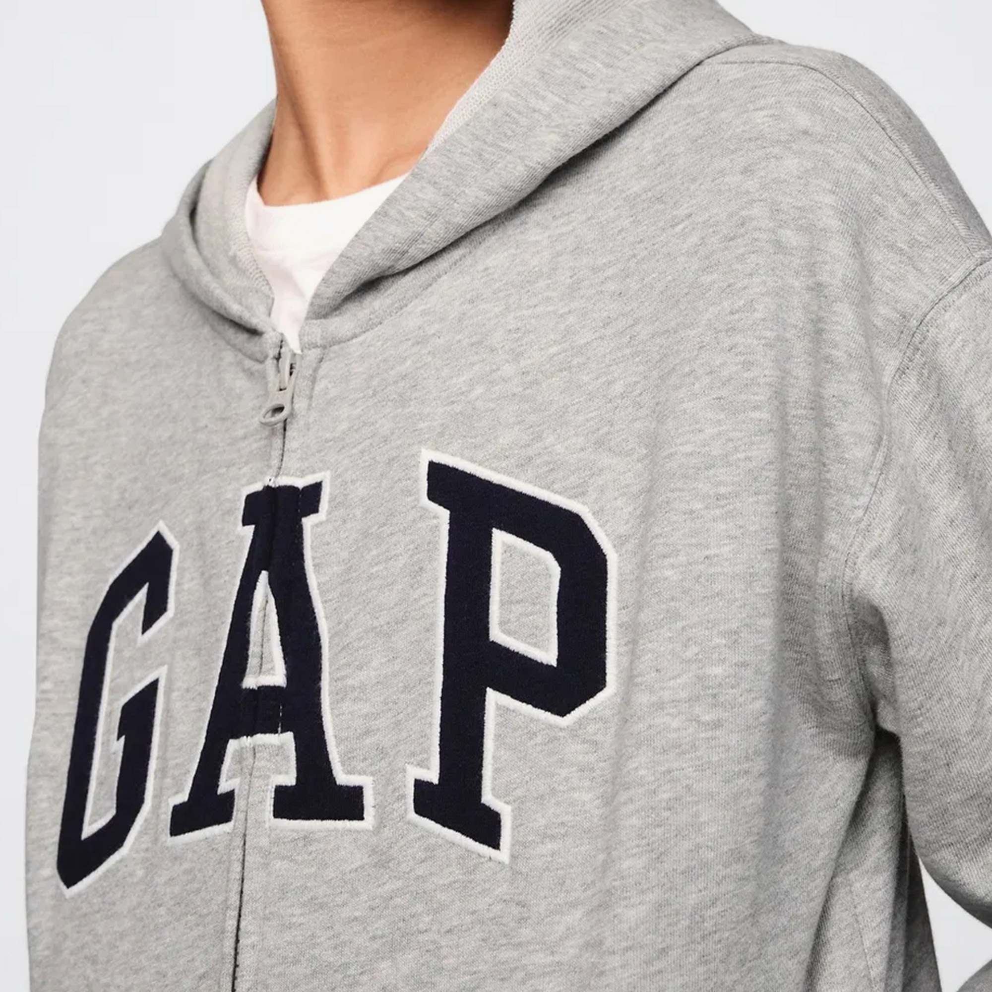 Gap Relaxed Fit Fermuarlı Çocuk Gri Sweatshirt