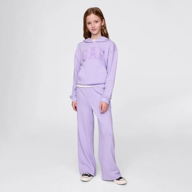  Gap Relaxed Fit Wide Leg Çocuk Mor Eşofman Altı